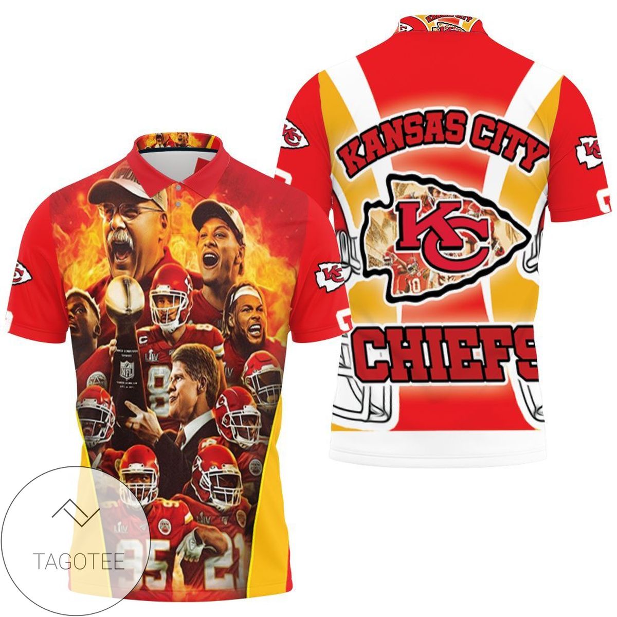 Kansas City Chiefs Afc West Super Bowl 2021 Division Champions All Over Print Polo Shirt