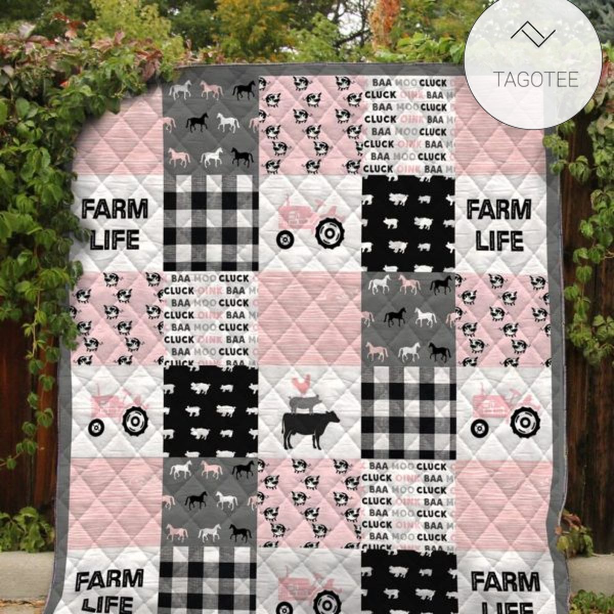Farm Life Printing Quilt Blanket