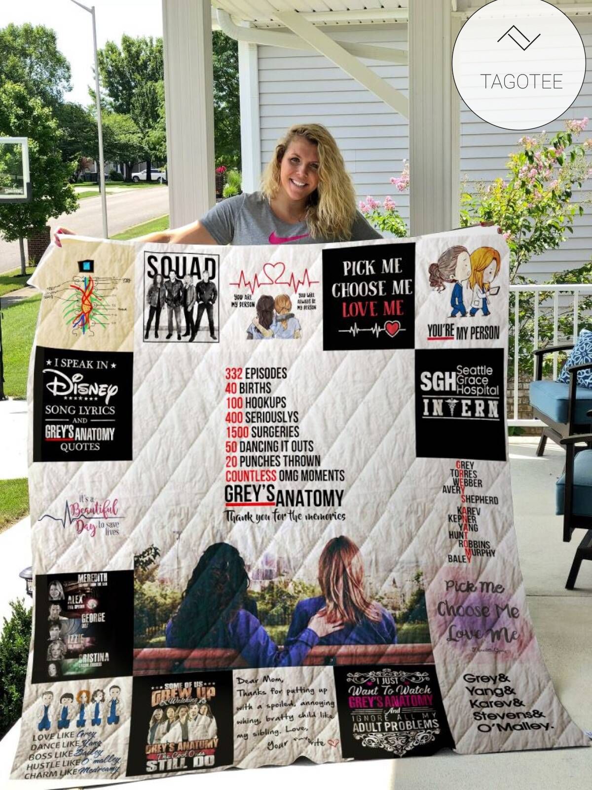 Greys Anatomy Poster Quilt Blanket