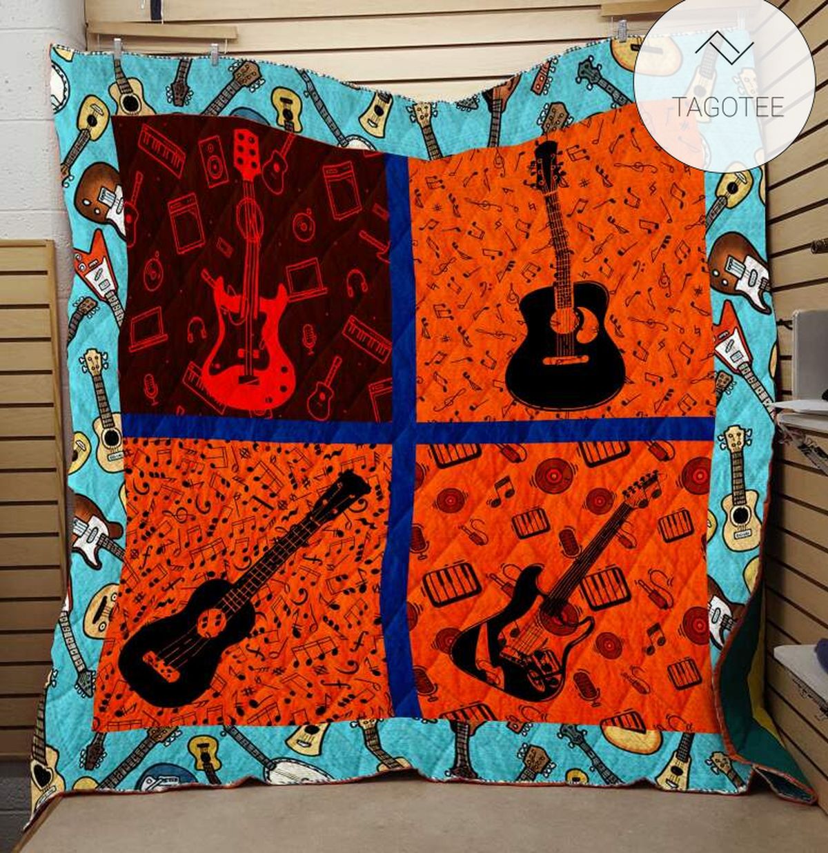 Guitar Fabric Cover Quilt Blanket