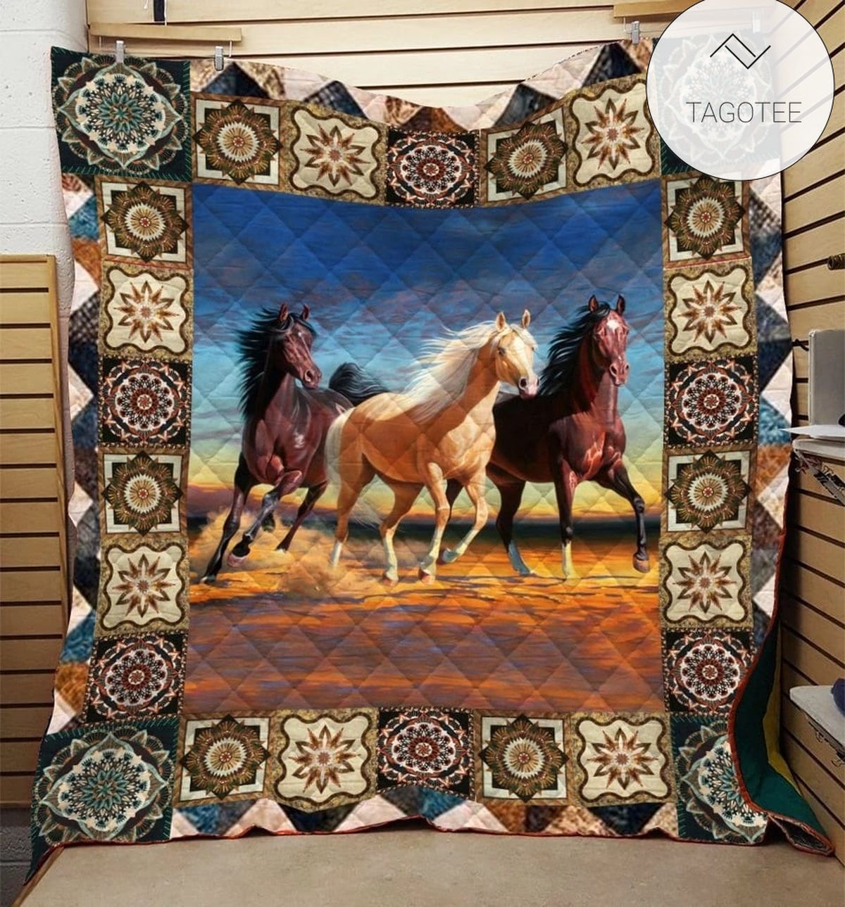 Horse Three Horse Quilt Blanket