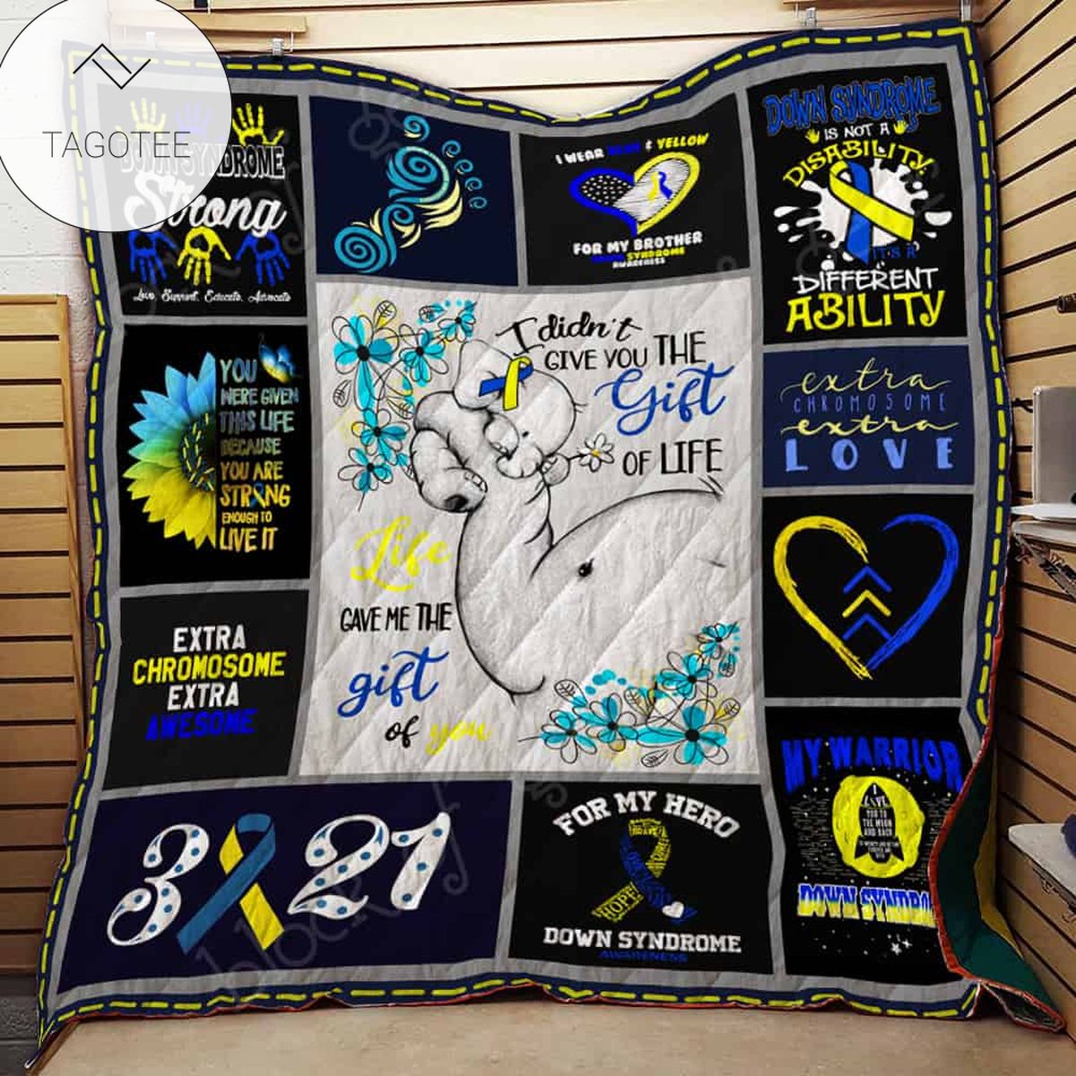 Life Gave Me The Gift Of You Quilt Blanket