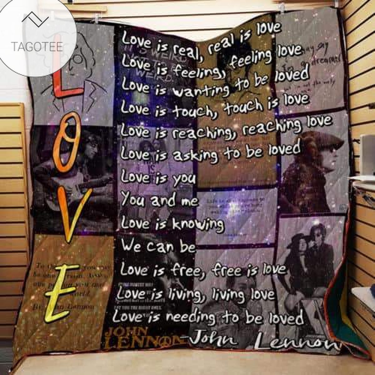 Love Song Lennon Quilt Blanket