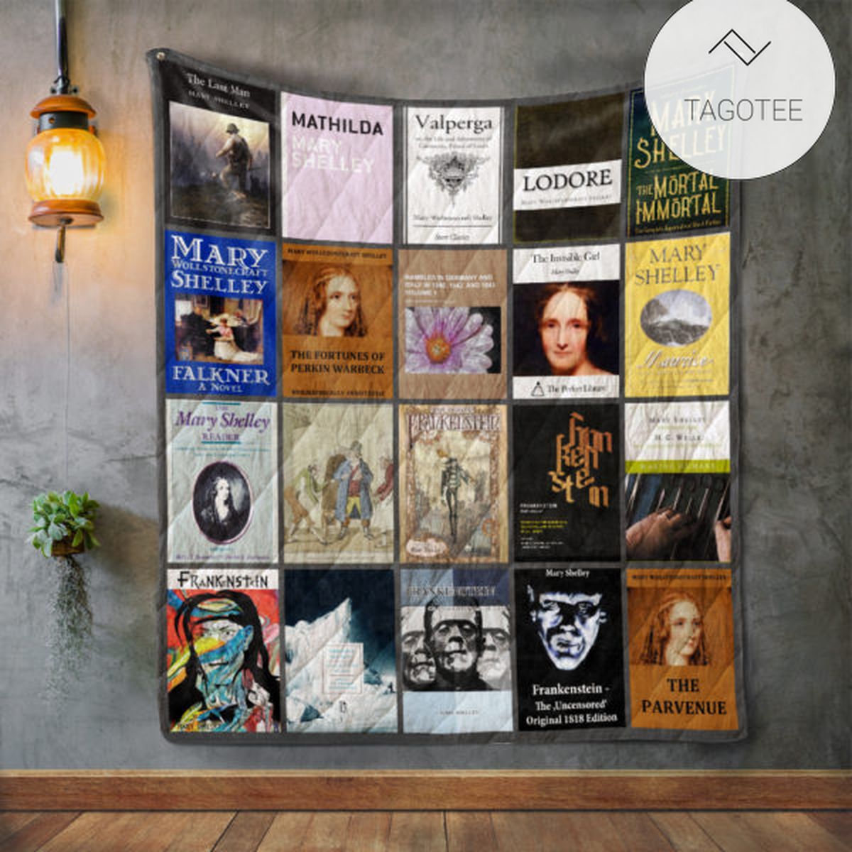 Mary Shelley Books Quilt Blanket