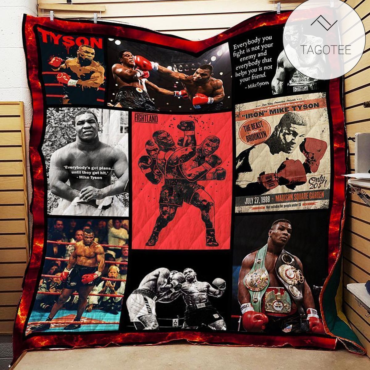 Mike Tyson Boxing Quilt Blanket
