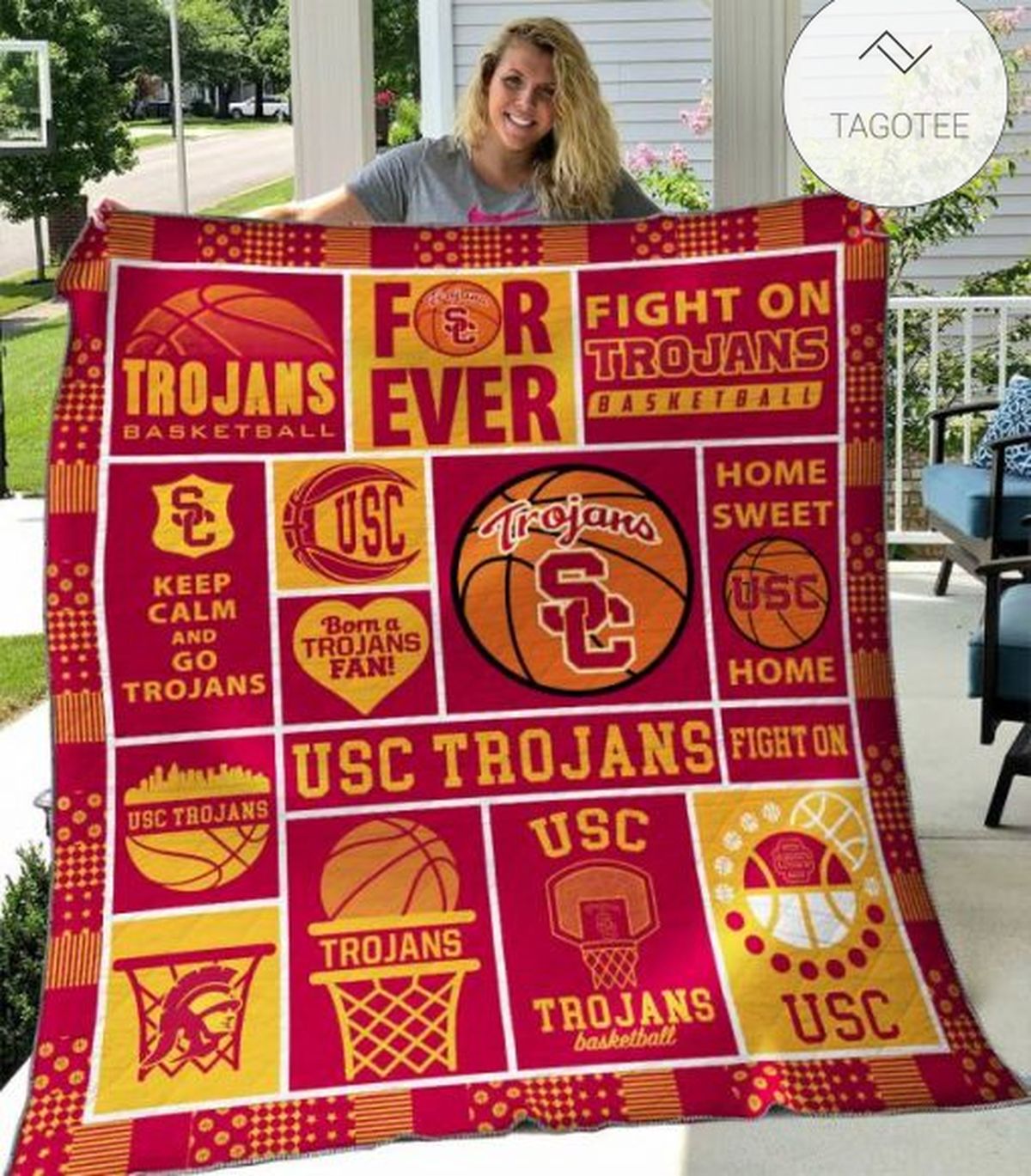 Ncaa Usc Trojans Quilt Blanket