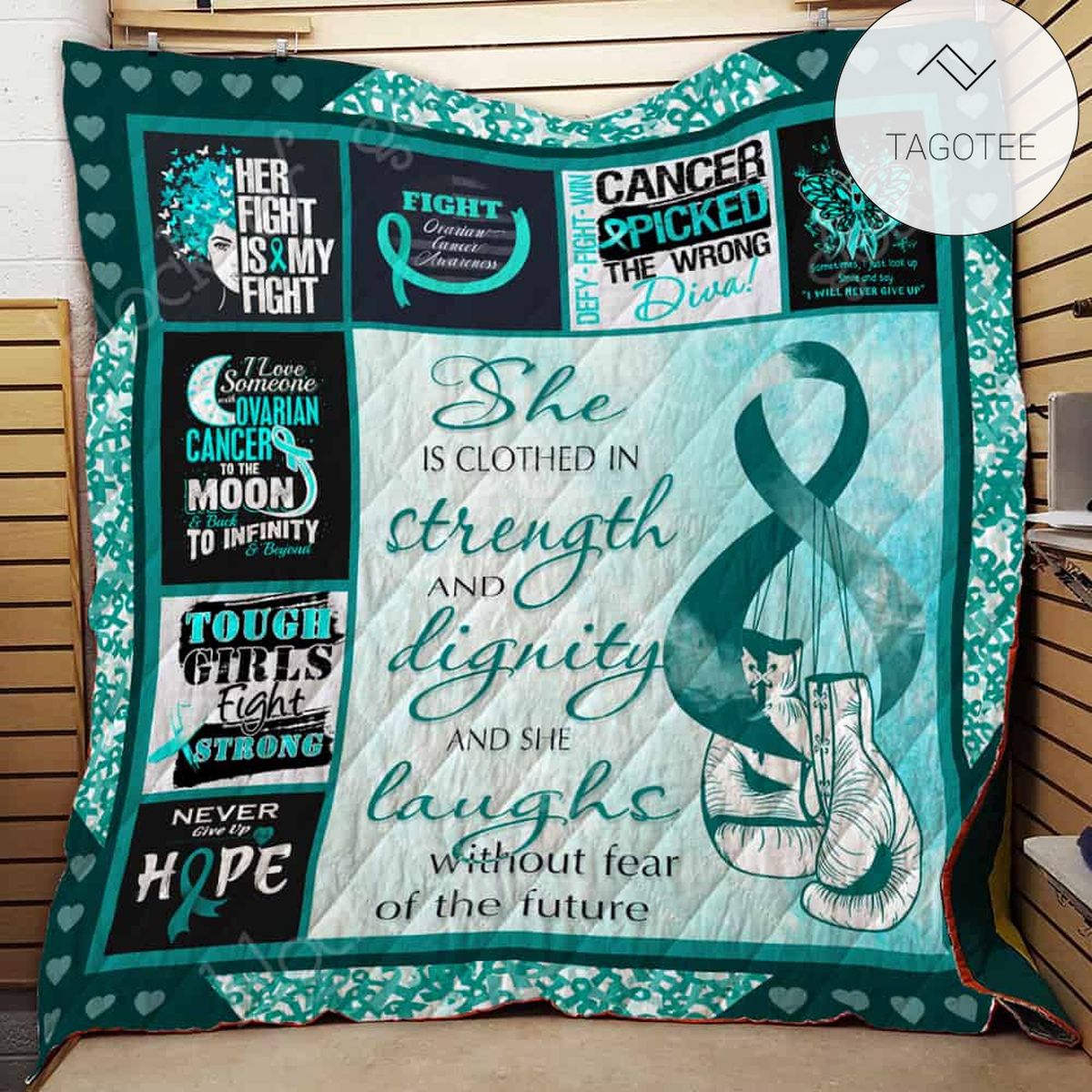 Ovarian Cancer Awareness Quilt Blanket