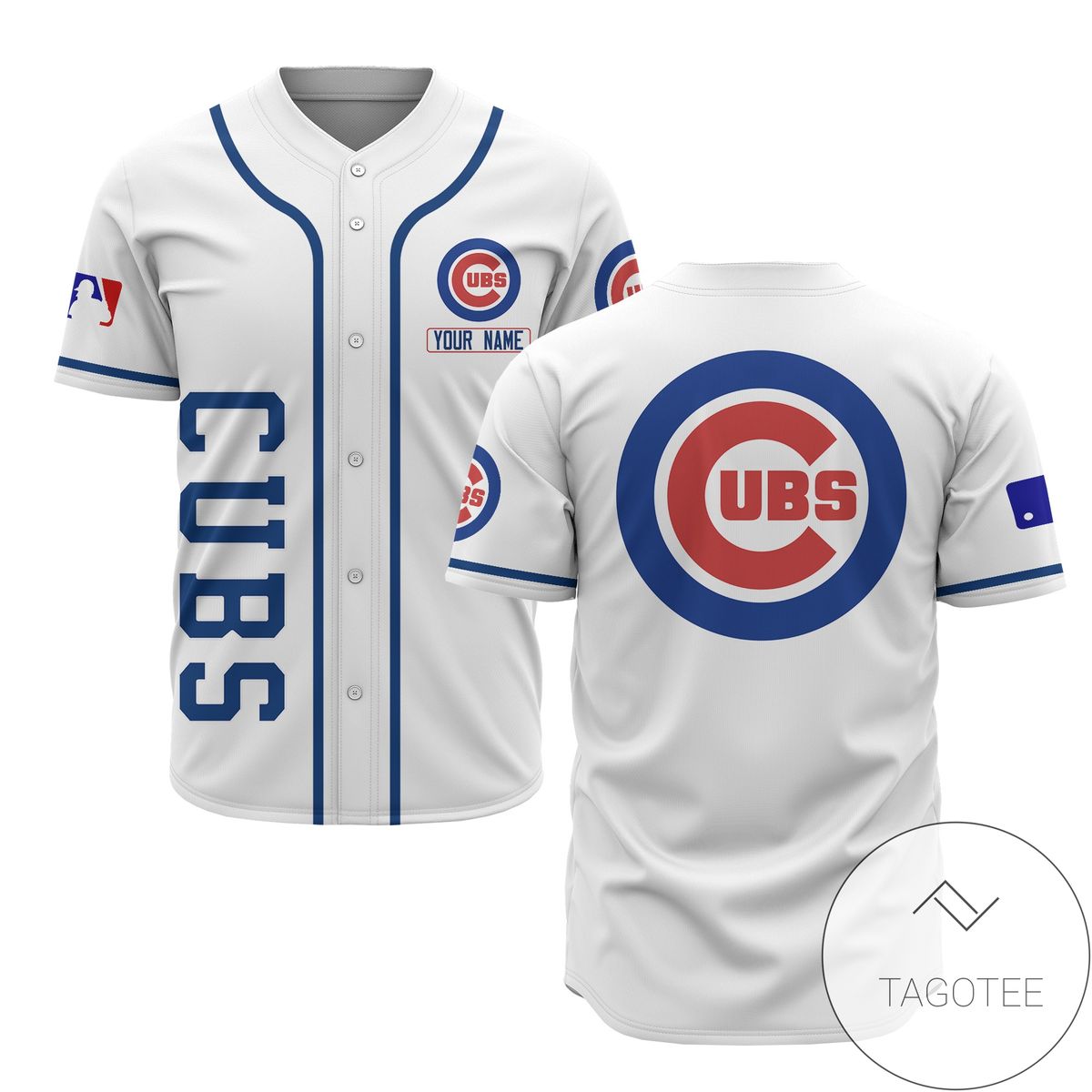 Personalized MLB Chicago Cubs White Baseball Customized Men Jersey