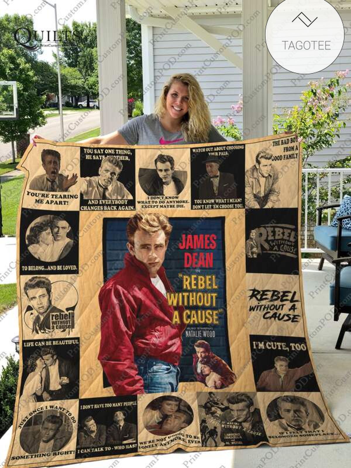Rebel Without Cause Quilt Blanket