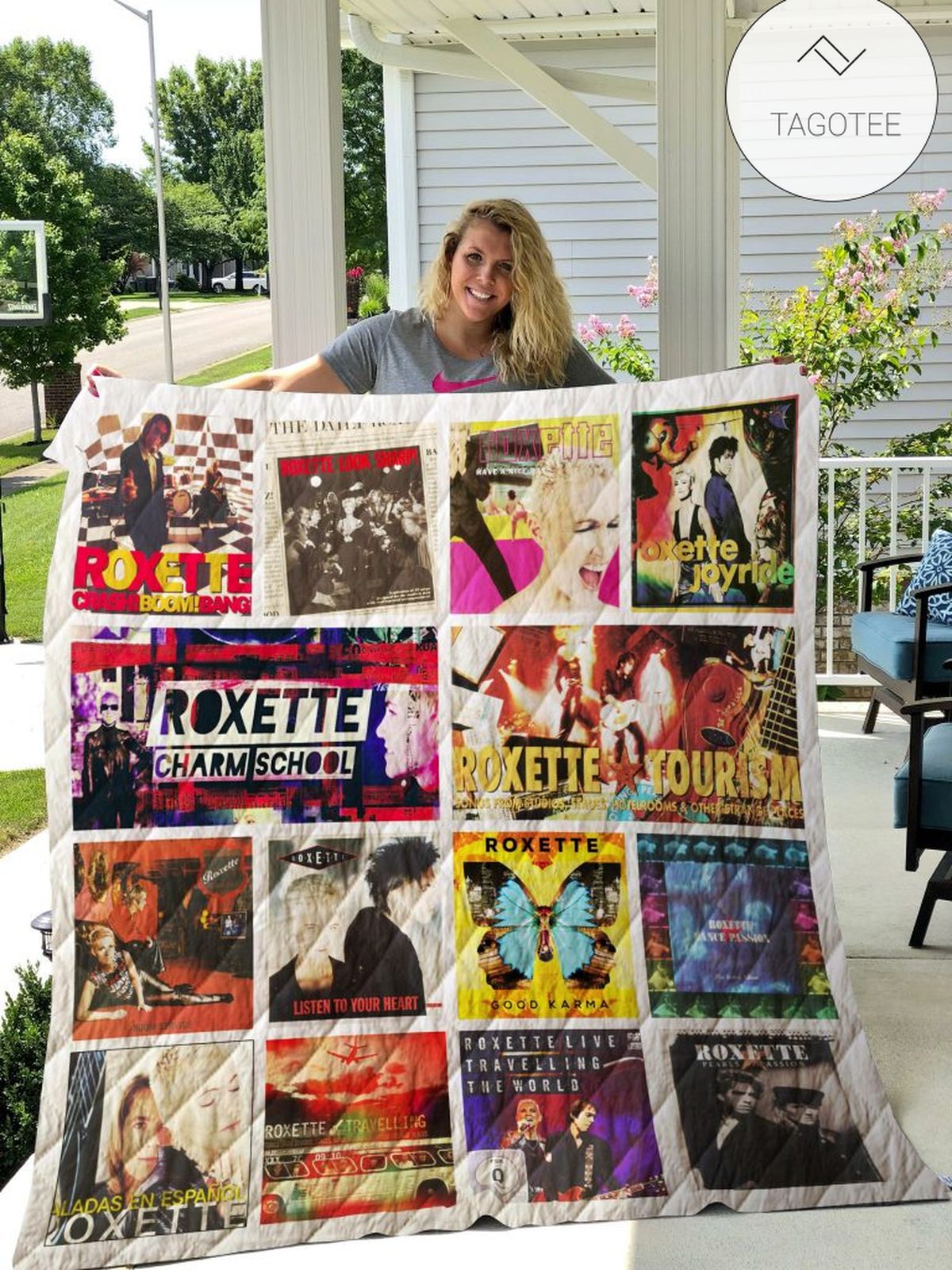 Roxette Albums Version Quilt Blanket