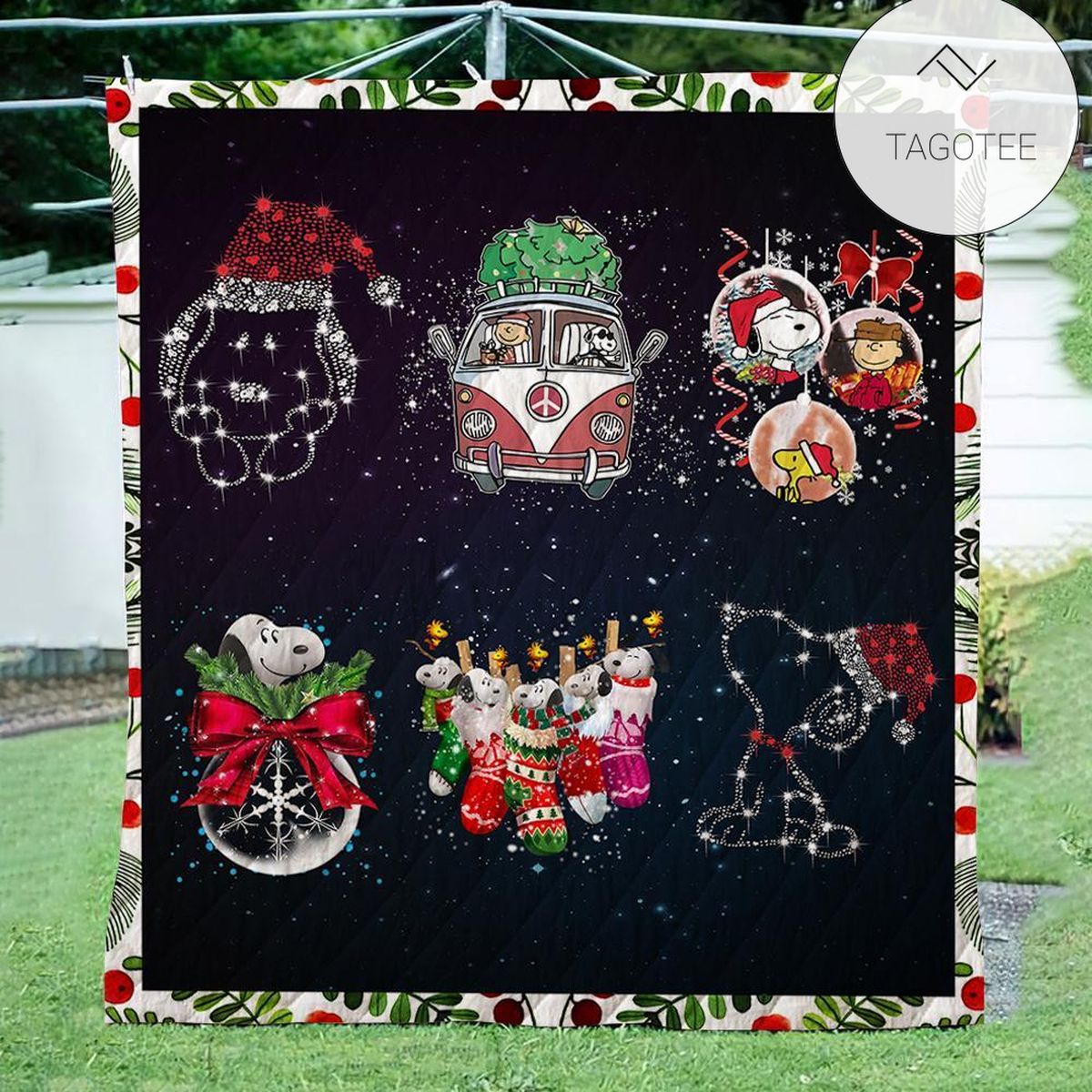 Snoopy Christmas Quilt Blanket