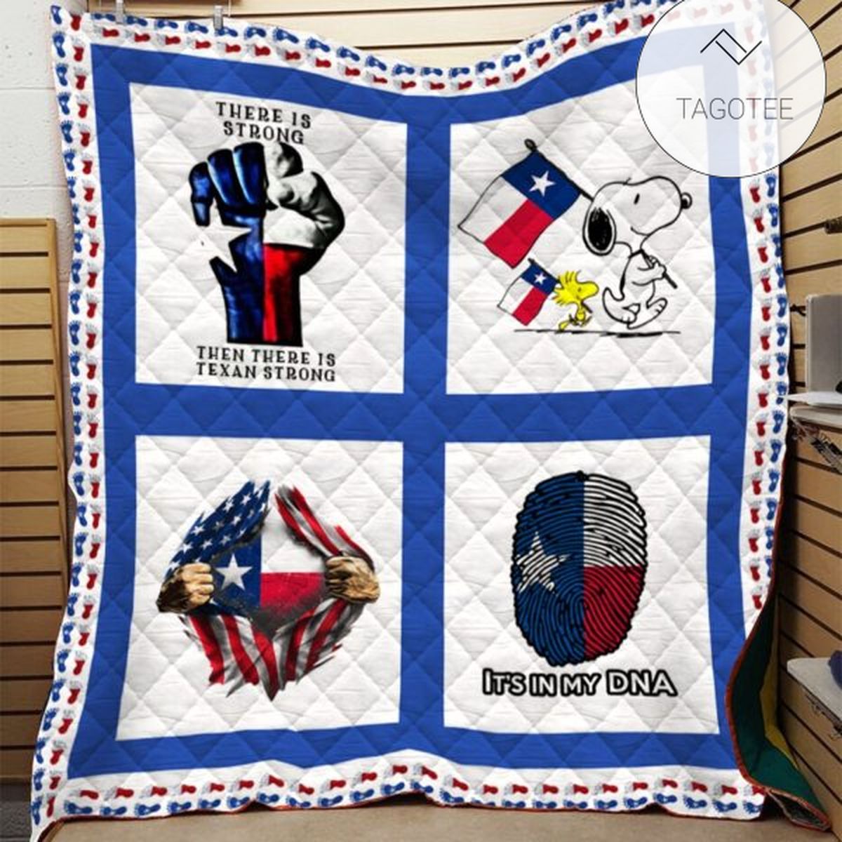 Texas American Flag Quilt Blanket