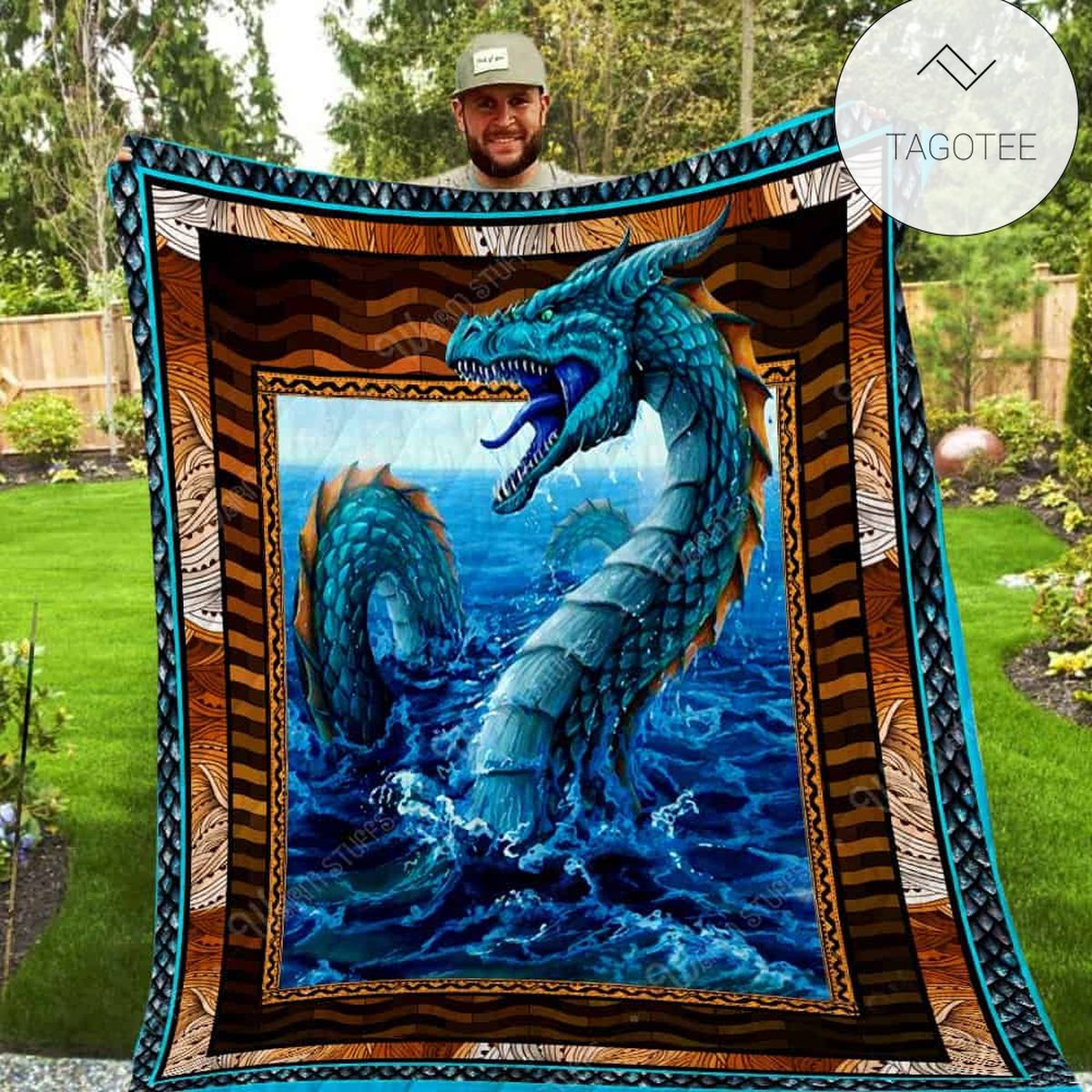 Water Dragon Washable Quilt Blanket