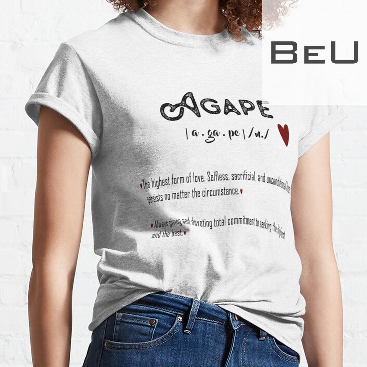 Agape Definition - Agape Art Print - Definition Art Print - Digital Wall Art - Library Decorations - Gift For Bookworm - Book Lover Poster T-shirt