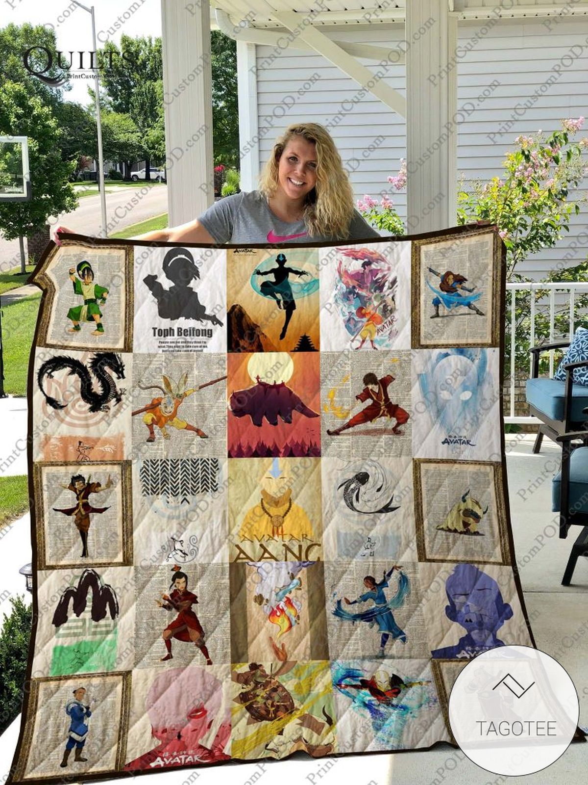 Avatar The Last Airbender Tshirt For Fans Quilt Blanket