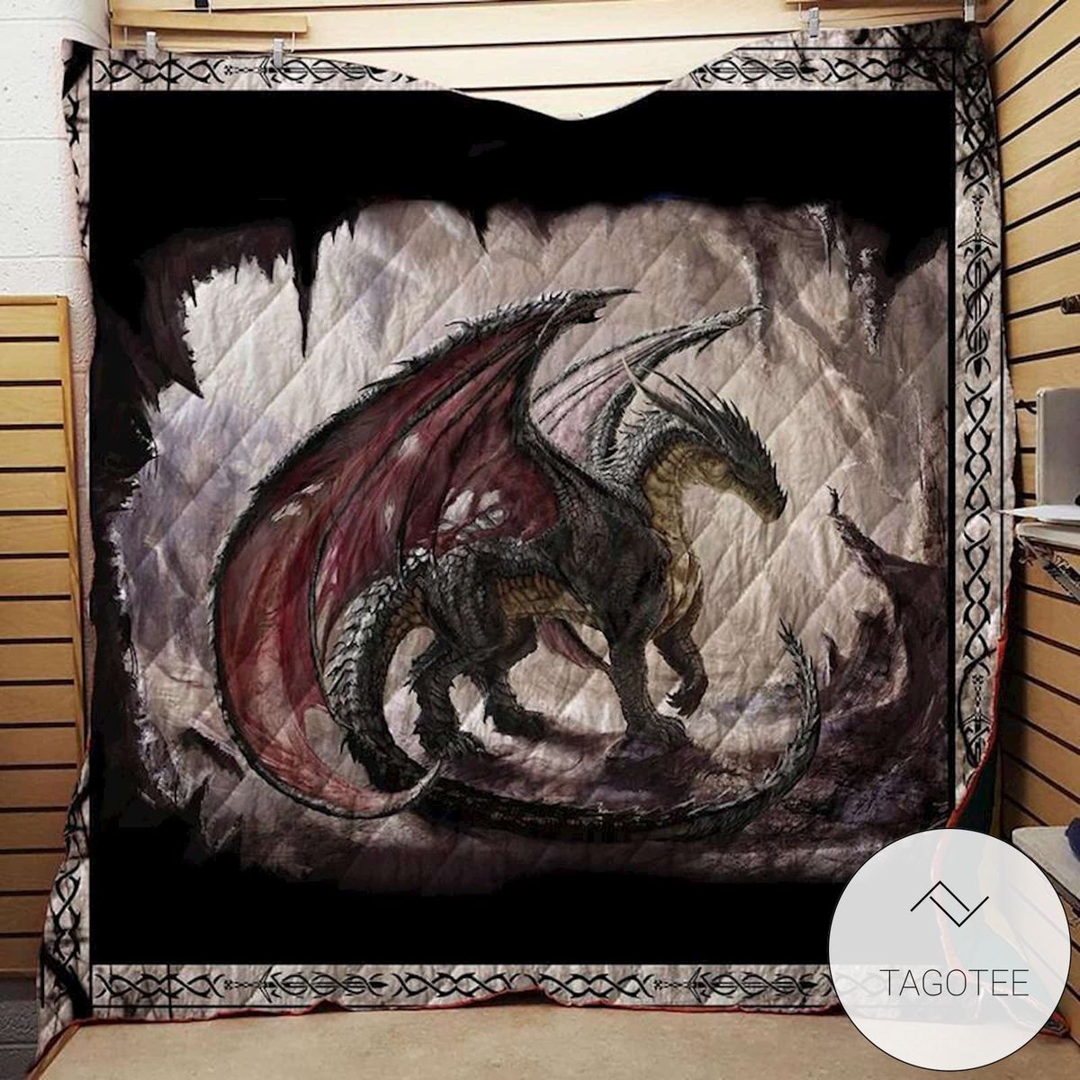 Black Dragon Washable Handmade Quilt Blanket