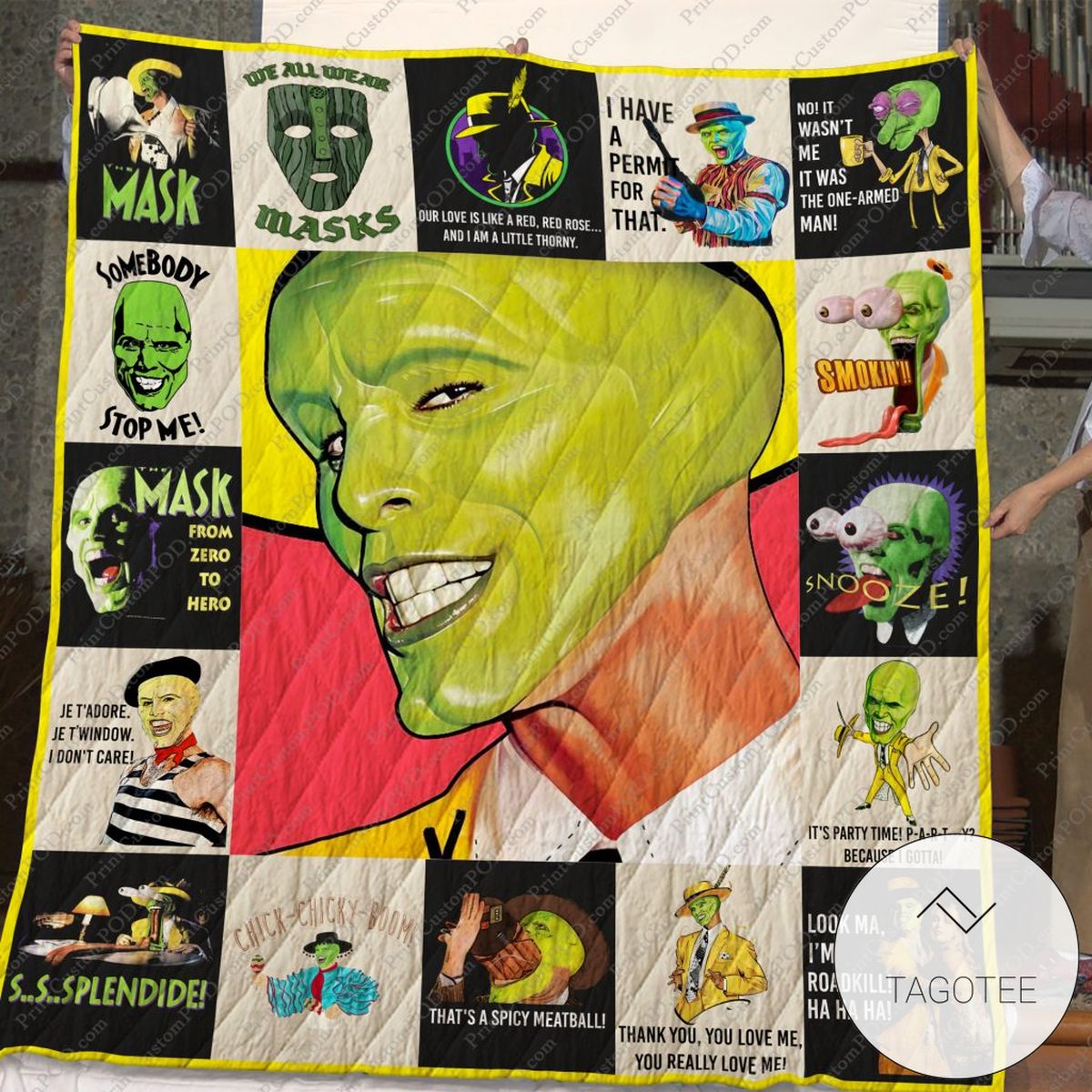 Dd The Mask Jim Carrey Movies Version Quilt Blanket