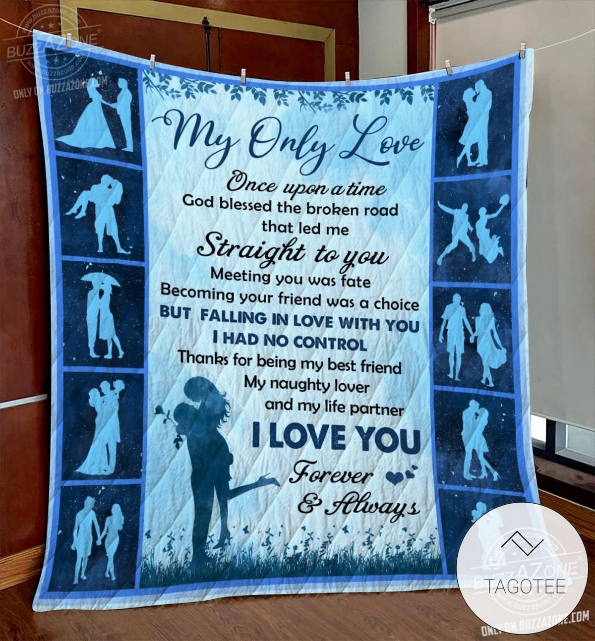 Family My Love Straight To You Quilt Blanket