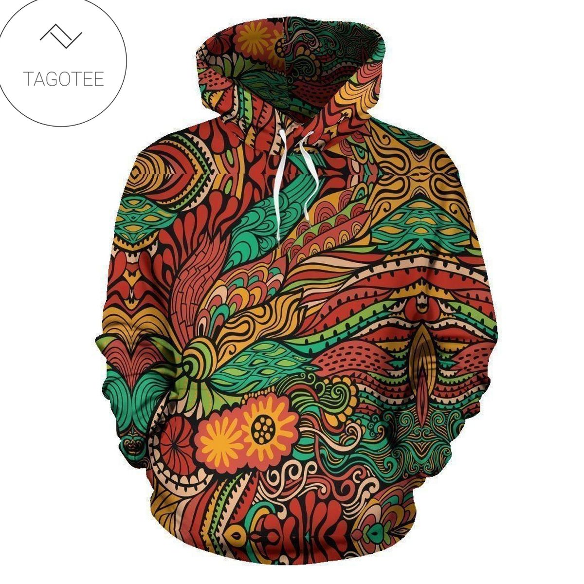 Flower High Quality Colorful Hoodie