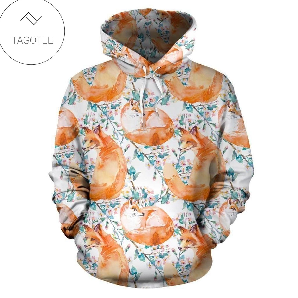 Fox Water Color Hoodie