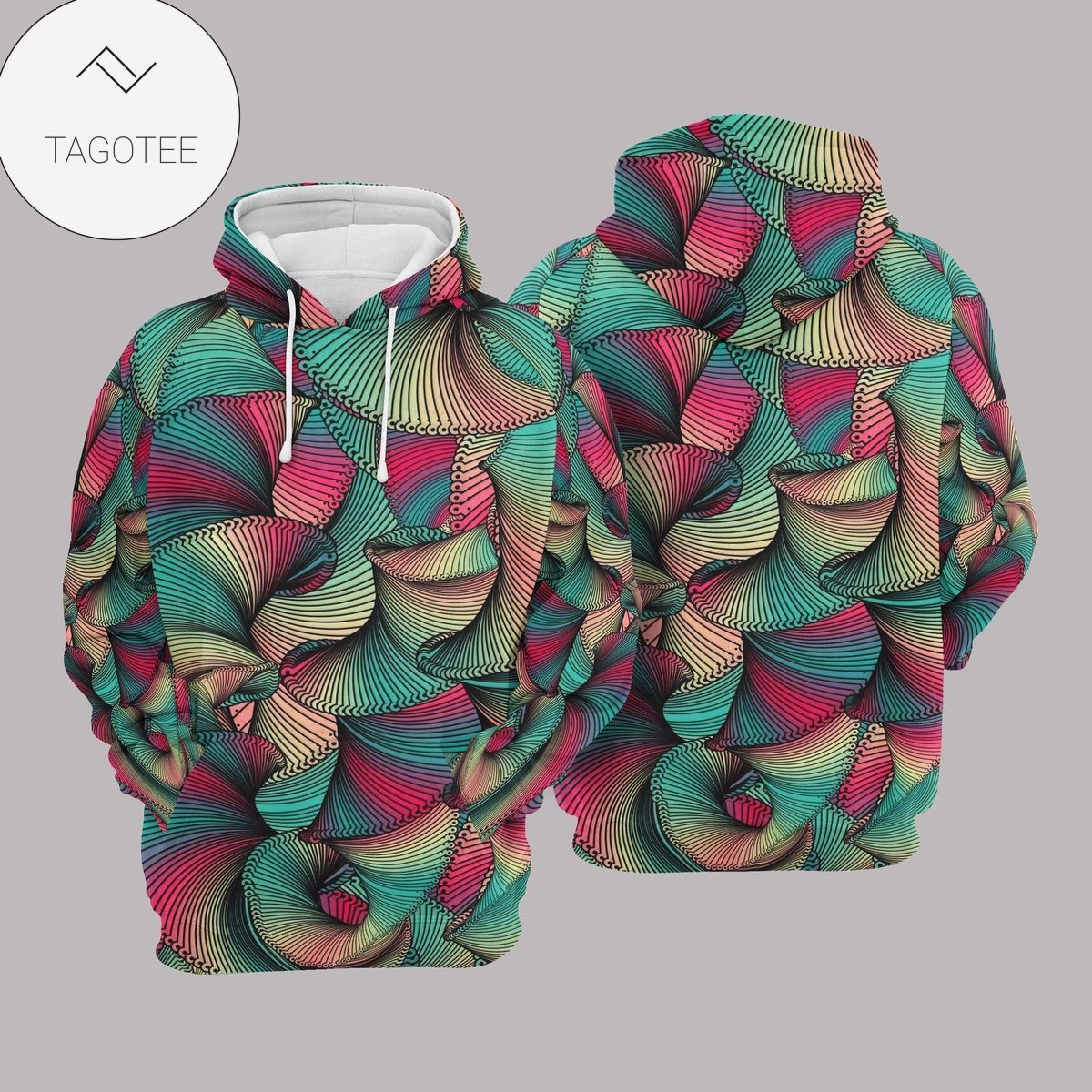 Fractal Colorful Graphic Hoodie