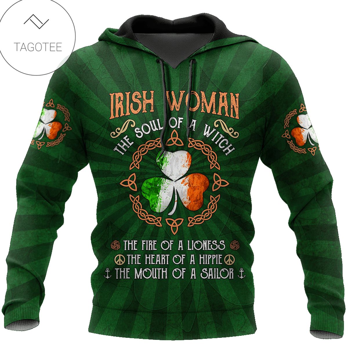 Irish Woman The Soul Of A Witch Hoodie