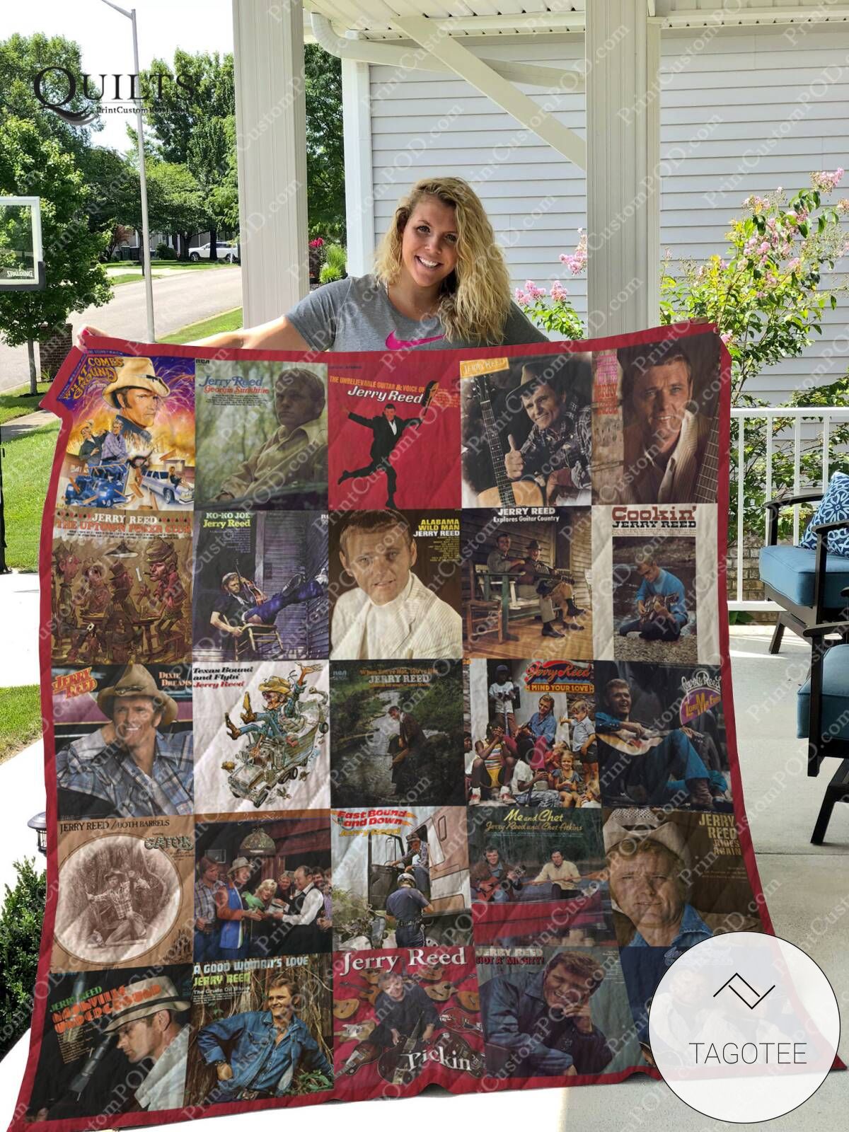 Jerry Reed Albums Quilt Blanket