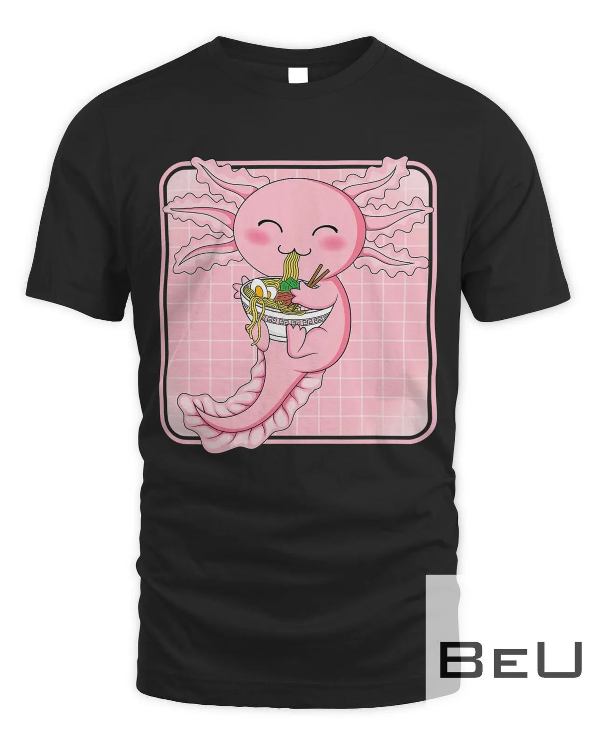 Kawaii Axolotl Ramen Noodles Japanese Anime Axolotl T-shirt