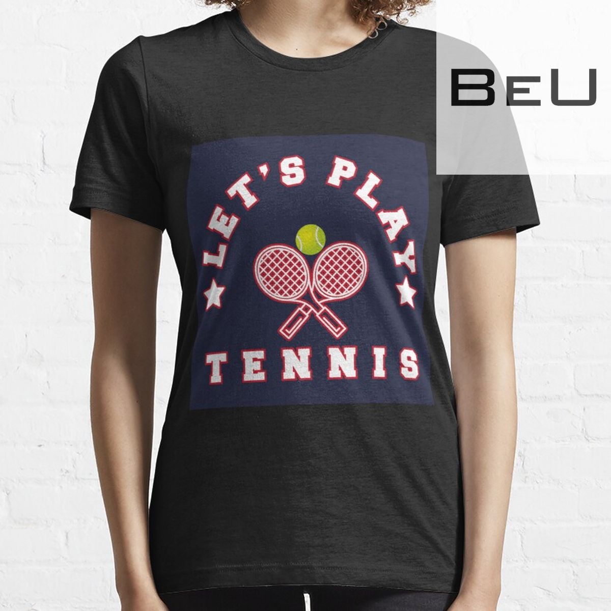 Let's Play Tennis Sticker T-shirt