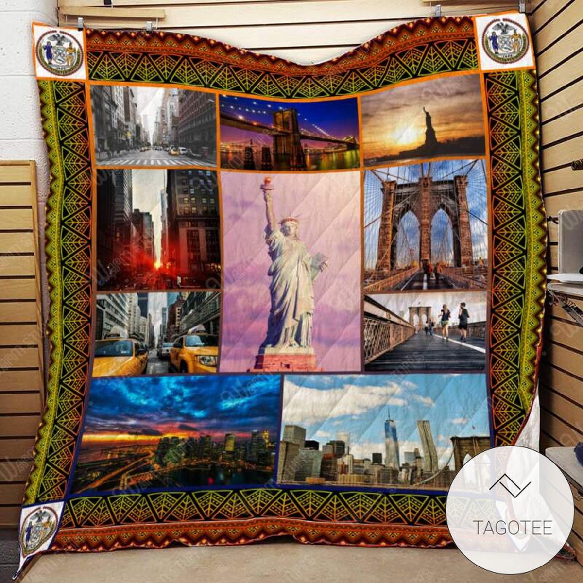 New York City Scenery Quilt Blanket