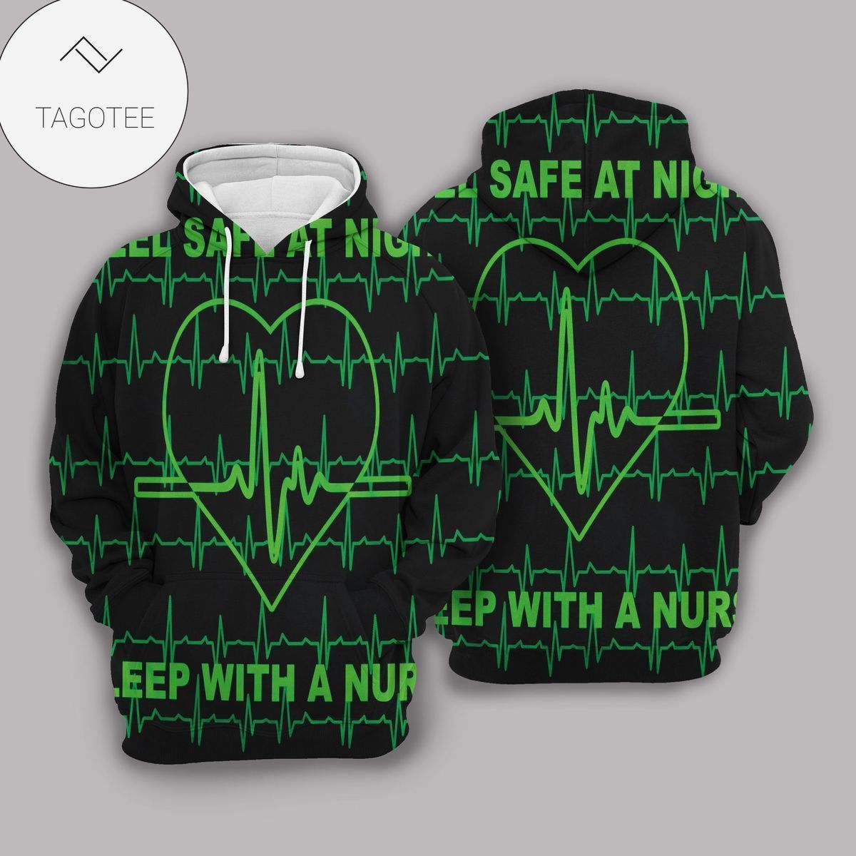 Nurse Green Graphic Hoodie