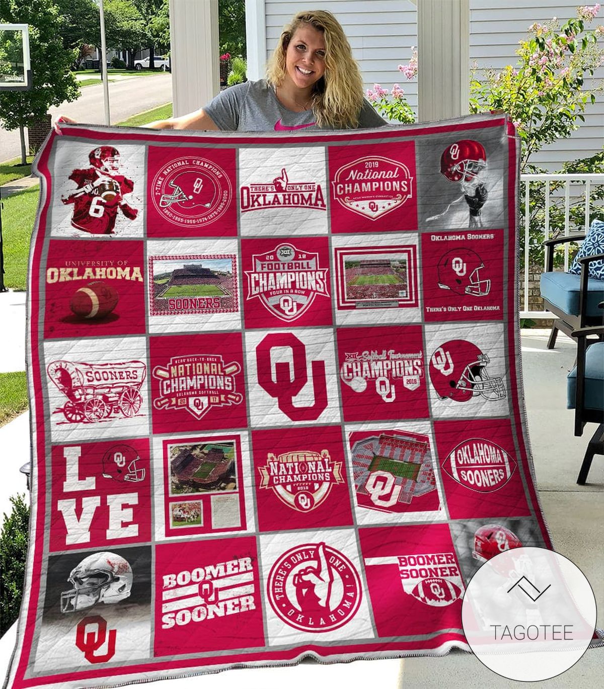 Oklahoma Sooners Version Quilt Blanket