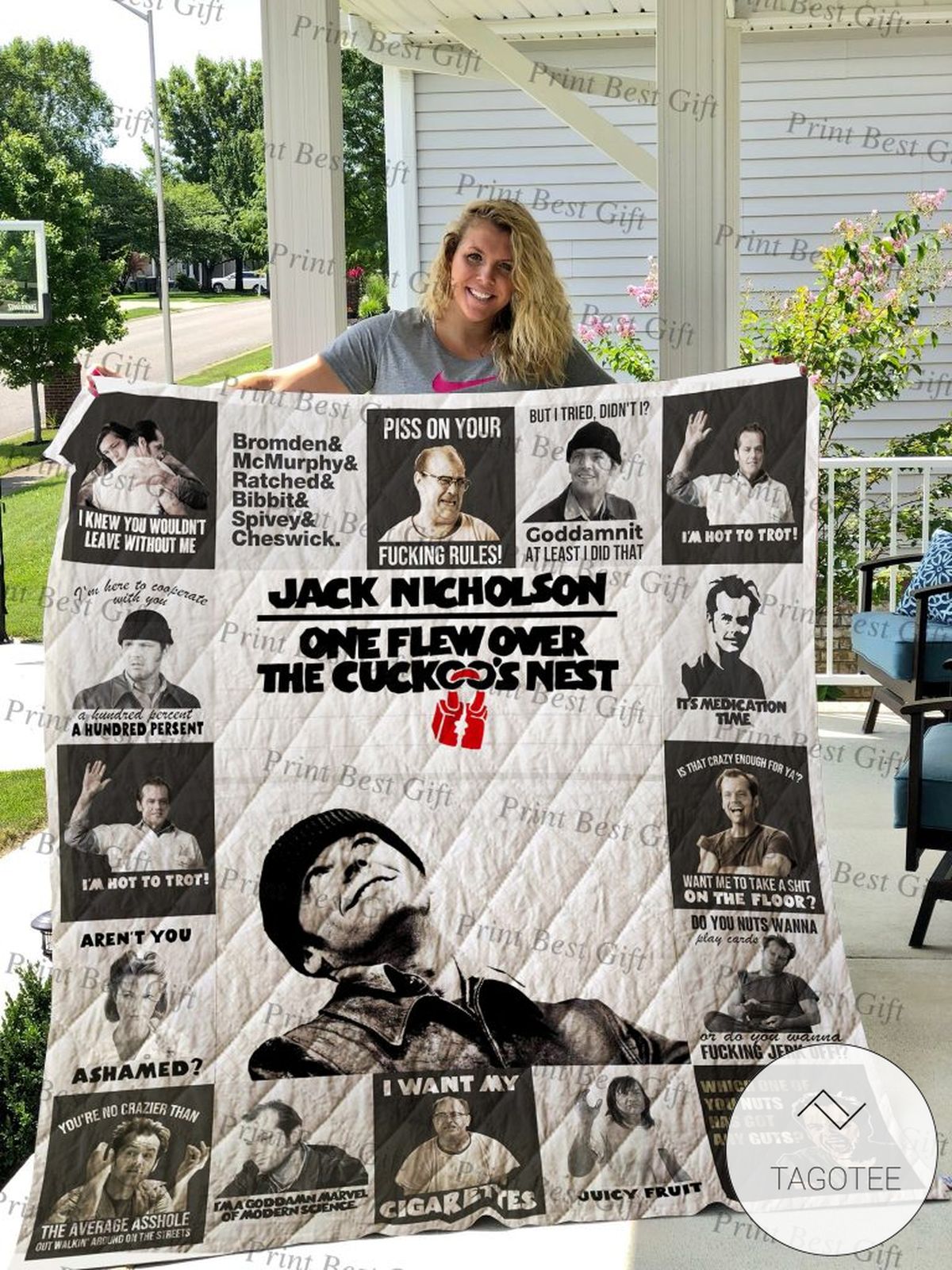 One Flew Over The Cuckoo’S Nest Poster Quilt Blanket