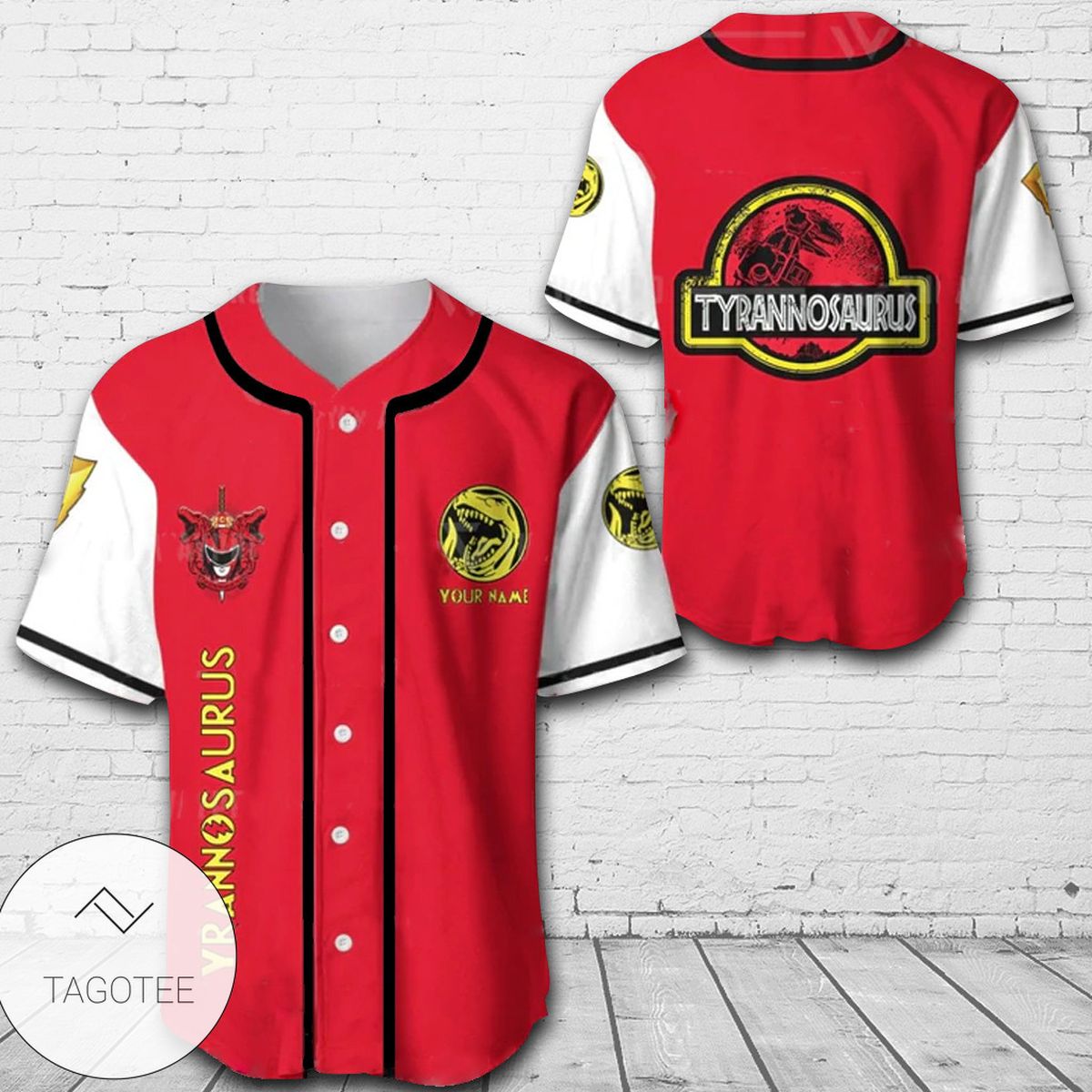 Personalized Tyrannosaurus Baseball Jersey