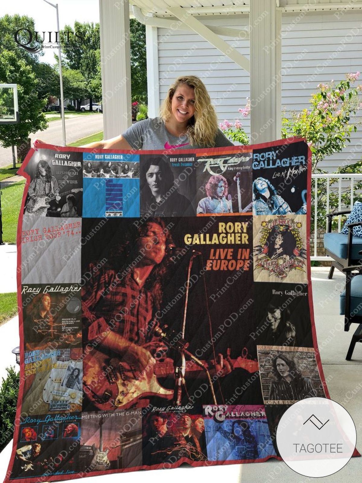 Rory Gallagher Albums For Fans Version Quilt Blanket