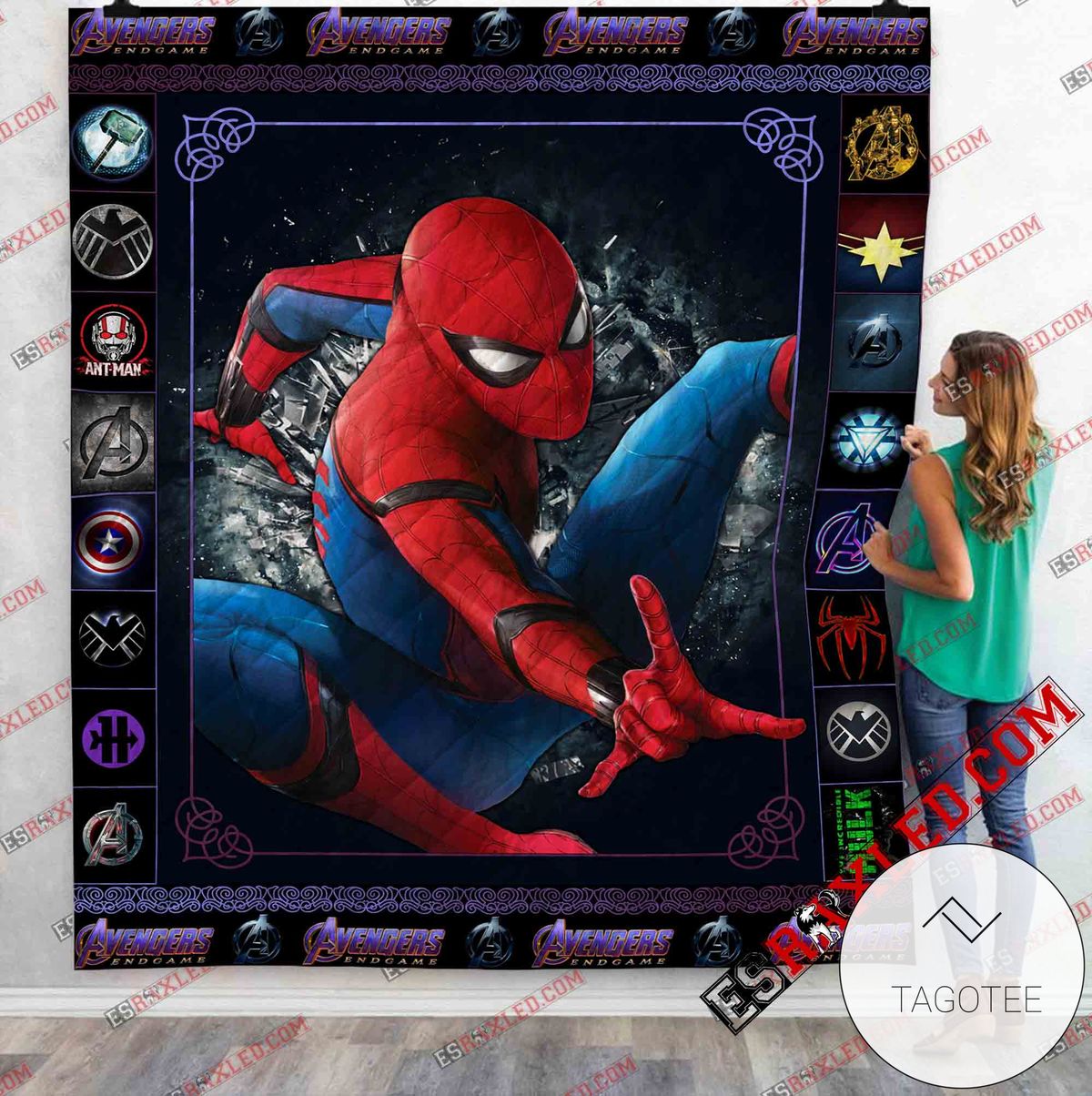 Spider Man Marvel Infinity War End Game Quilt Blanket