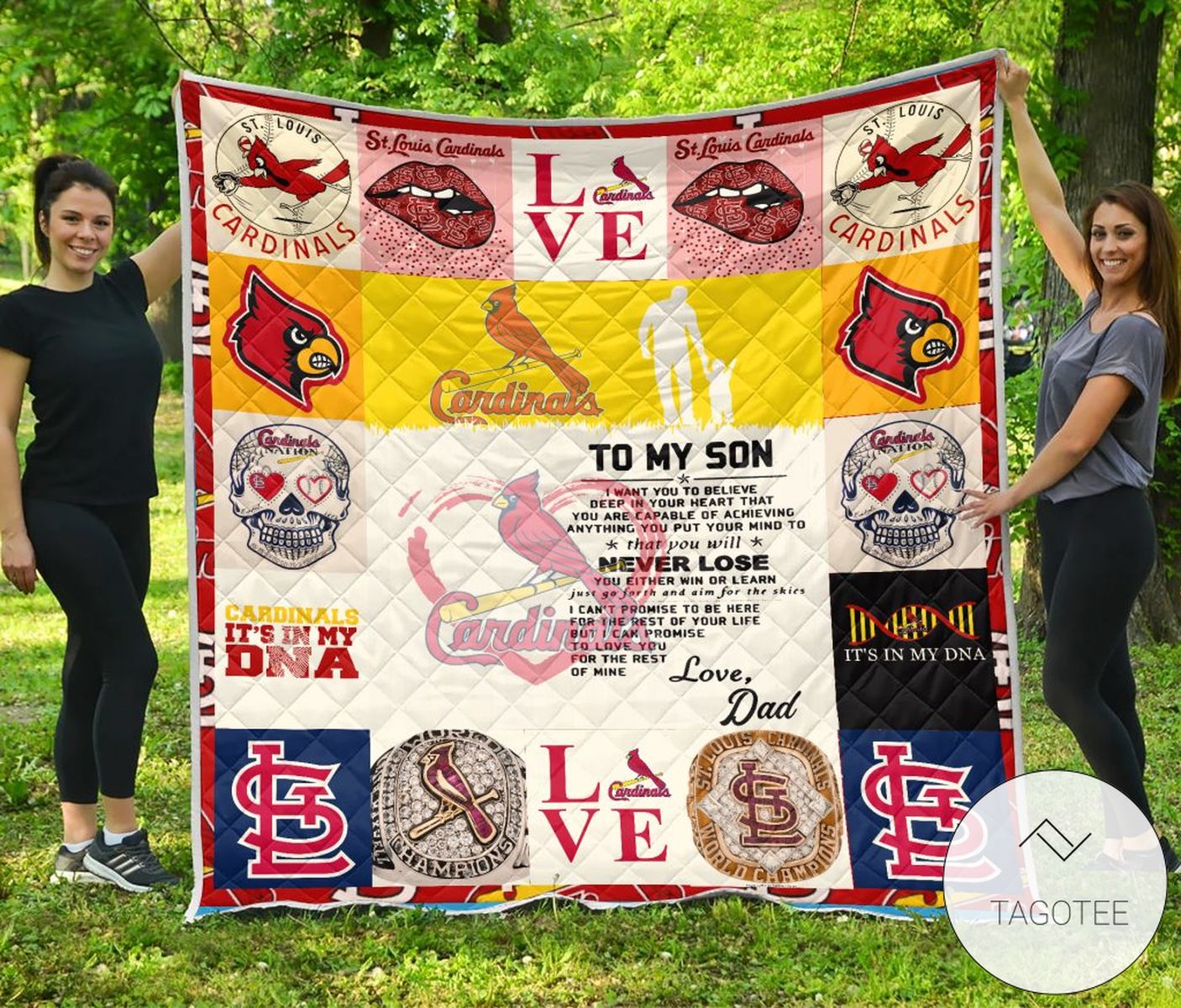 St Louis Cardinals Family To My Son Quilt Blanket