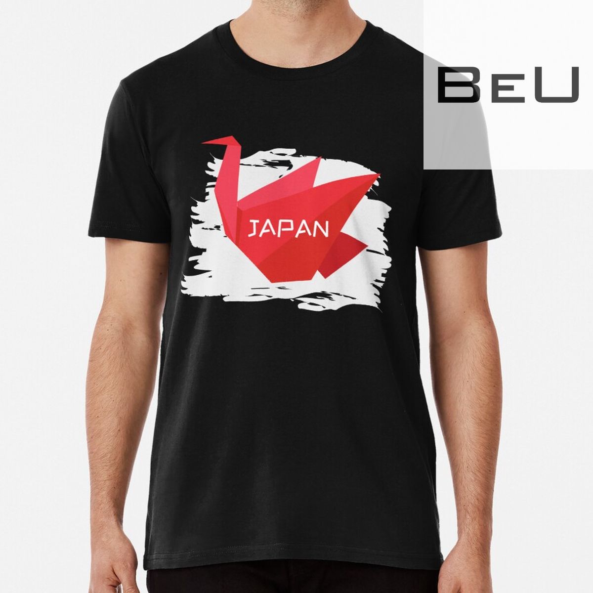 Swan Origami Japan Decal T-shirt