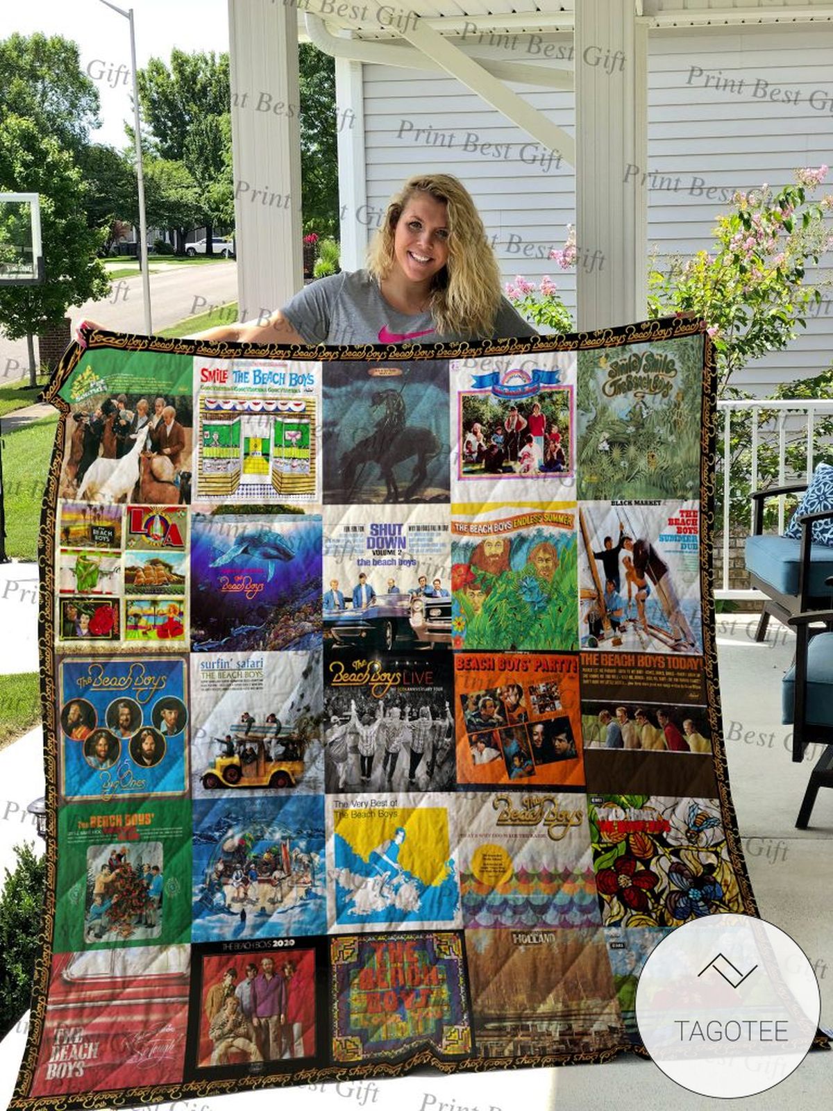 The Beach Boys Albums Cover Poster Version Quilt Blanket