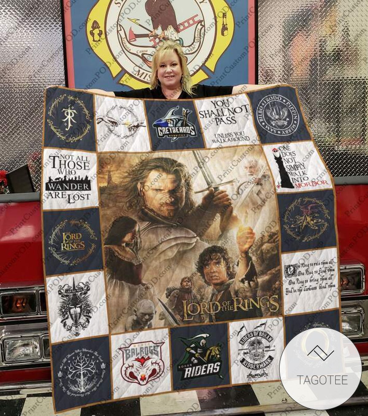 The Lord Of The Rings For Fans Version Quilt Blanket