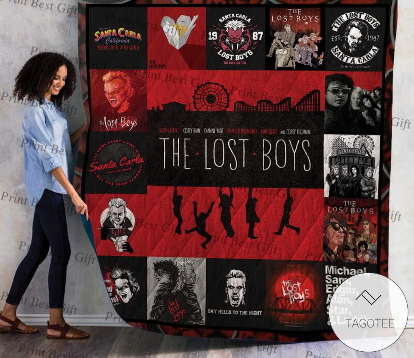 The Lost Boys Poster Quilt Blanket