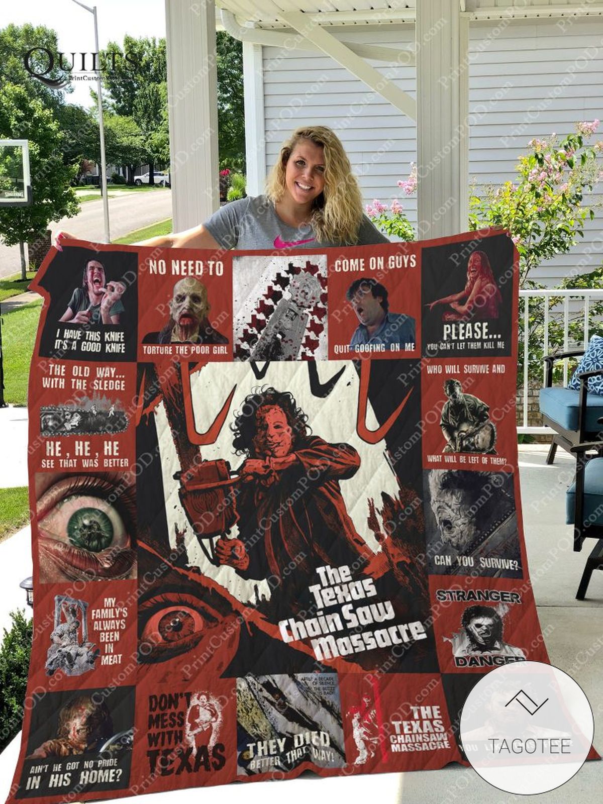 The Texas Chainsaw Massacre For Fans Version Quilt Blanket