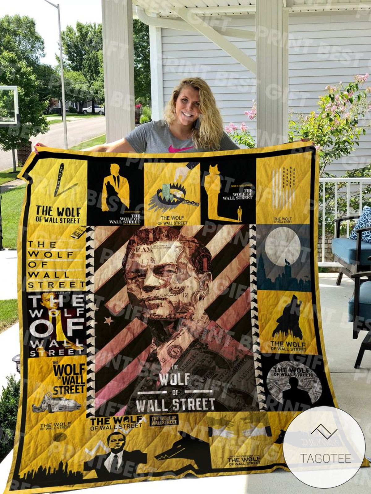 The Wolf Of Wall Street Poster Quilt Blanket