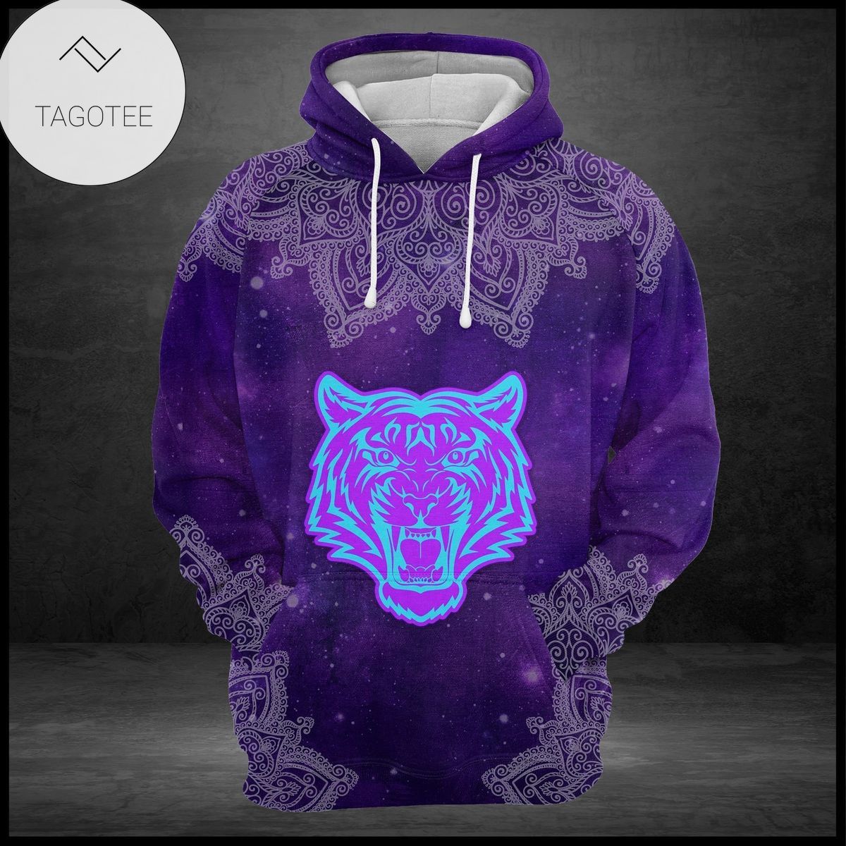 Tiger Mandala Purple Hoodie