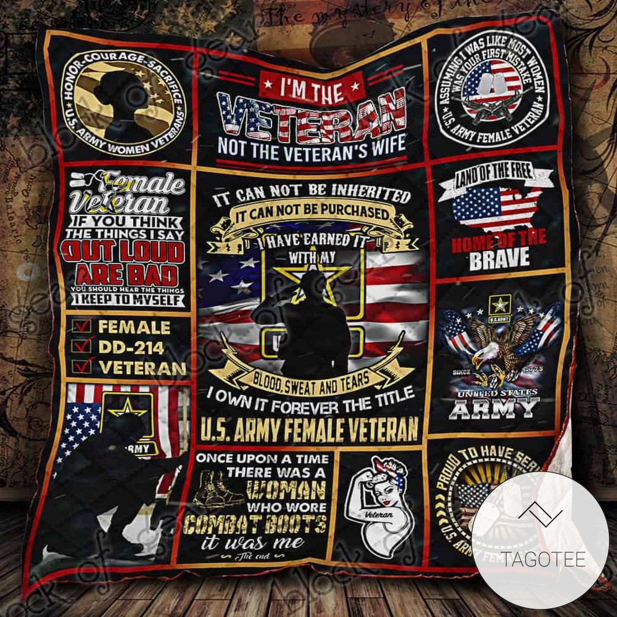 U.S. Army Women Veterans Quilt Blanket