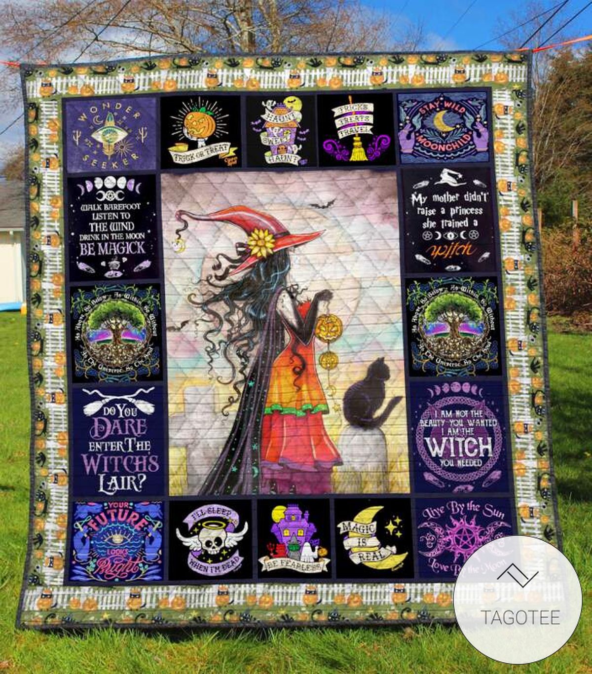 Wicca Personalized Customized Quilt Blanket