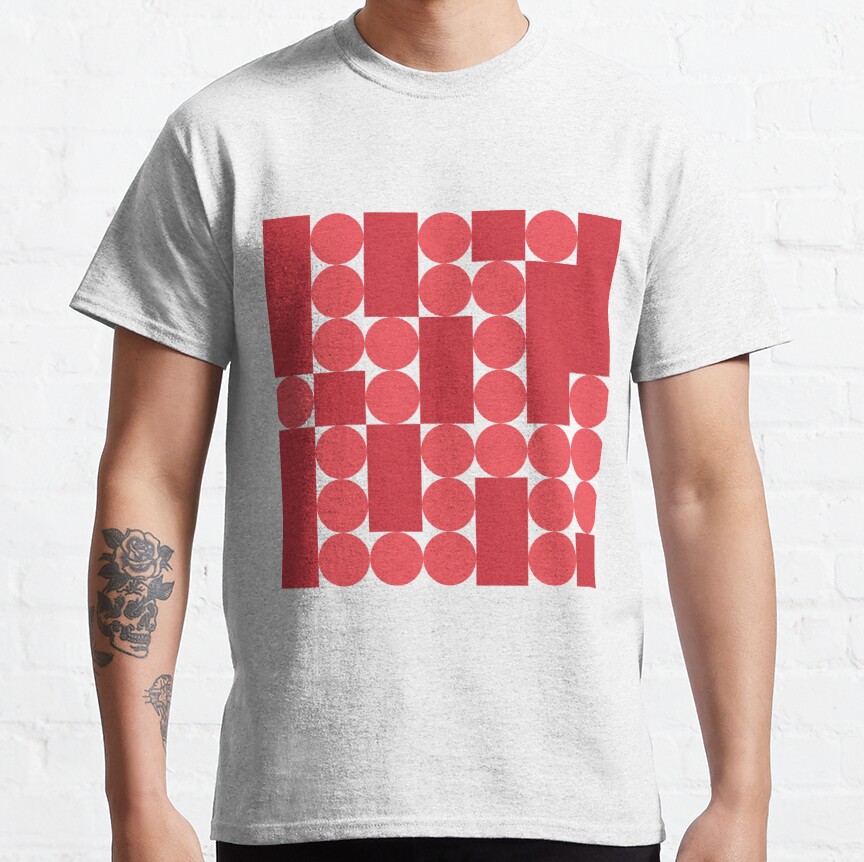 Circles And Lines (Pink & Red) (4/8) T-shirt