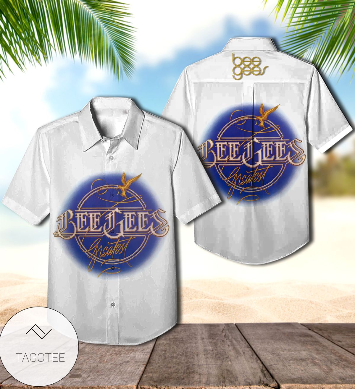 Bee Gees Greatest Album Cover Hawaiian Shirt