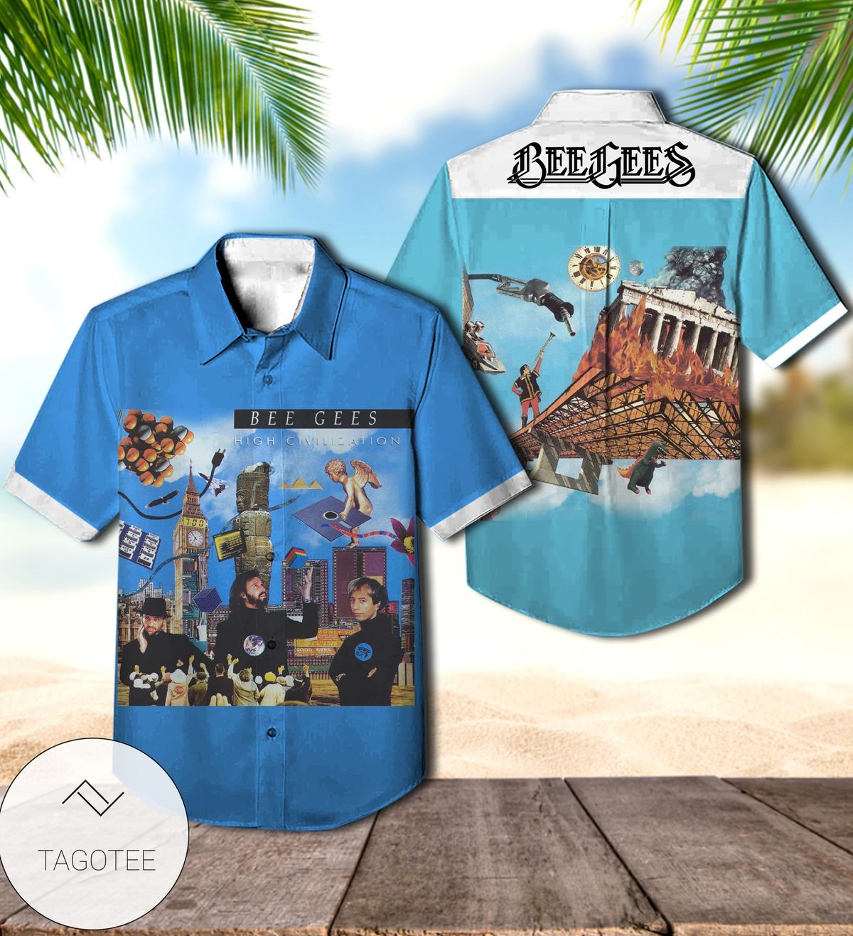 Bee Gees High Civilization Album Cover Hawaiian Shirt