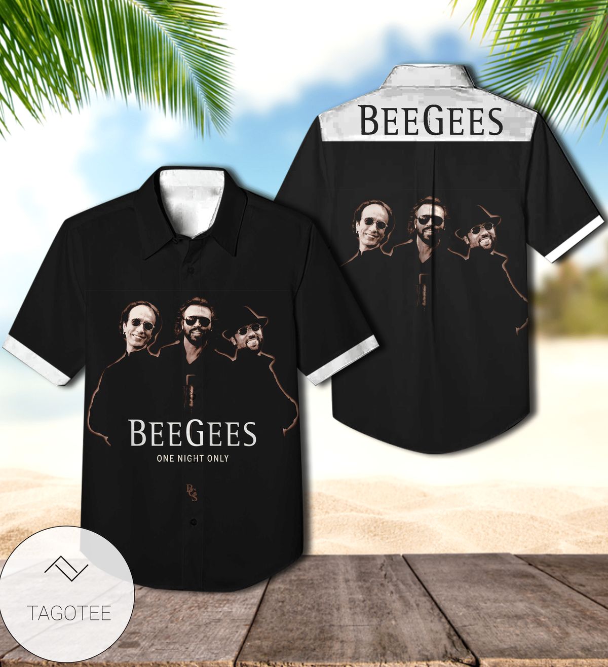 Bee Gees One Night Only Album Cover Hawaiian Shirt